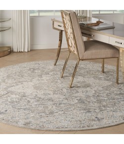 Nourison Nyle Ivory Taupe NYE04 7’10” X Round Rug