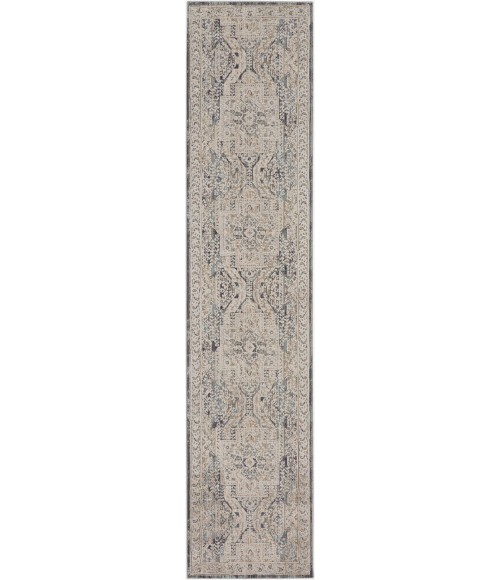 Nourison Nyle Ivory Charcoal Rug NYE01 2 ft. 3 in. X 12 ft. Rect. - Rugs Town Nourison Nyle Ivory Charcoal NYE01 2 ft. 3 in. X 12 ft. Rect. Rug