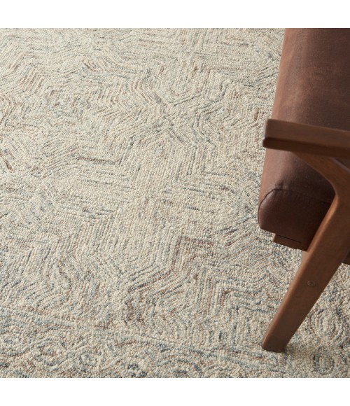 Nourison Interlock Blue Ivory ITL03 5 ft. X 8 ft. Rect. Rug