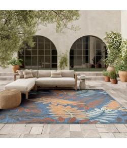 Nourison Aloha Blue Rose ALH18 7 ft. 10 in. X 10 ft. 6 in. Rect. Rug
