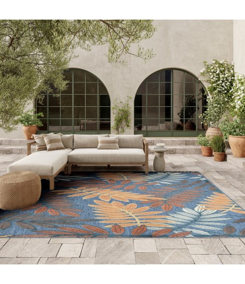 Nourison Aloha Blue Rose ALH18 7 ft. 10 in. X 10 ft. 6 in. Rect. Rug