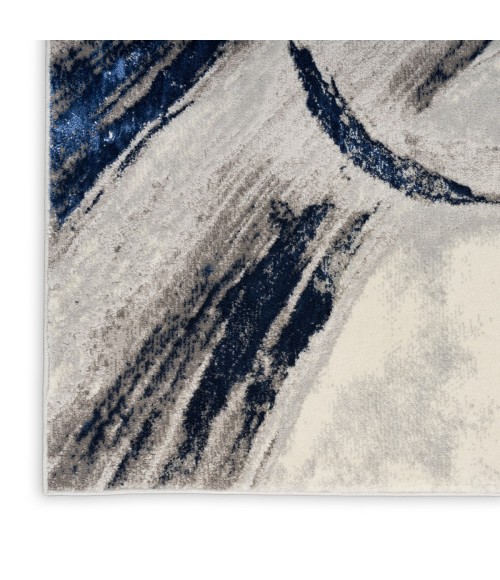 Nourison Splash Grey Navy BSK02 8 ft. Rect. Rug
