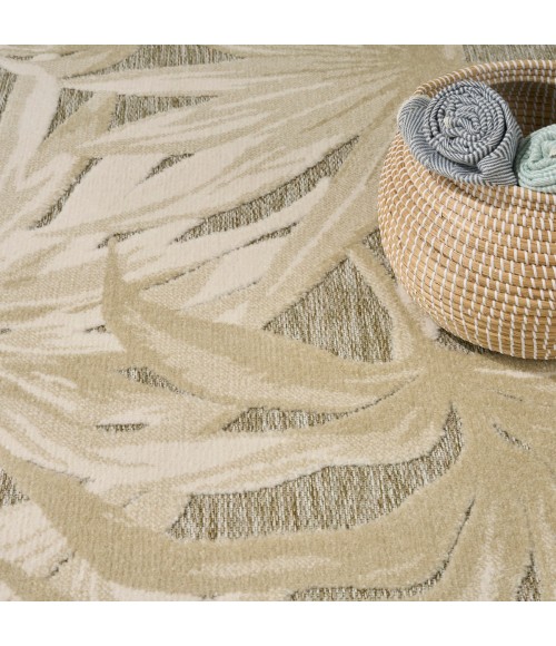 Nourison Aloha Ivory Sage ALH43 5 ft. 3 in. X 7 ft. 5 in. Rect. Rug