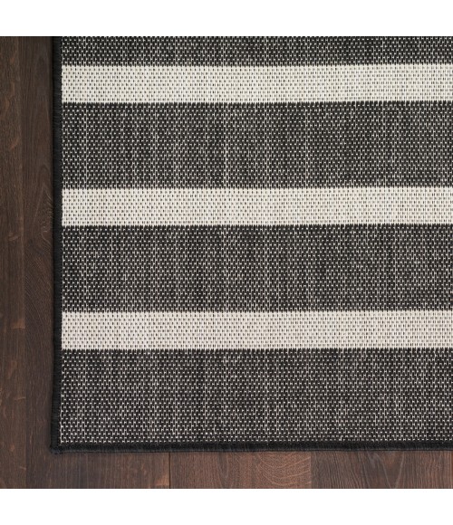 Nourison Positano Black Ivory POS03 8 ft. X 10 ft. Rect. Rug