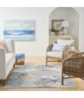 Nourison Pompeii Ivory Grey Blue PMP04 5 ft. 3 in. X 7 ft. 3 in. Rect. Rug