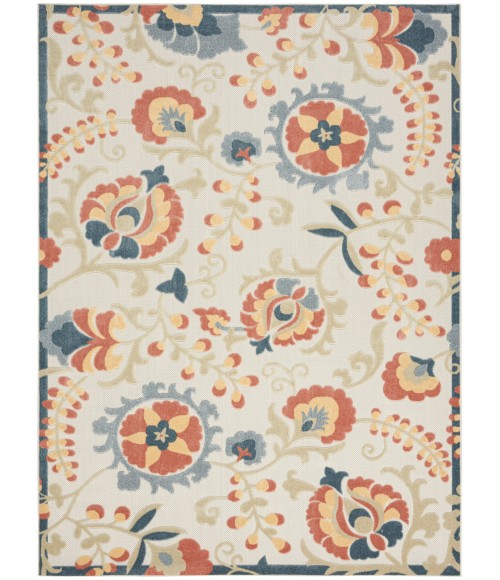 Nourison Aloha Grey Multicolor ALH17 7 ft. 10 in. X 10 ft. 6 in. Rect. Rug