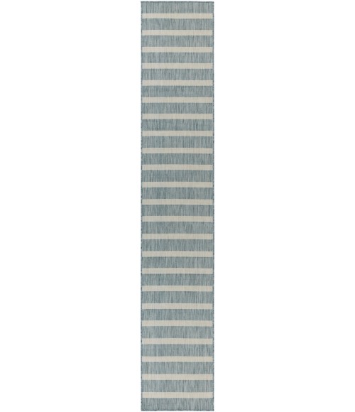 Nourison Positano Aqua Ivory POS03 2 ft. 2 in. X 12 ft. Rect. Rug