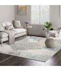 Nourison Pompeii Ivory Grey Blue Rug PMP04 5 ft. 3 in. X Square - Rugs Town Nourison Pompeii Ivory Grey Blue PMP04 5 ft. 3 in. X Square Rug
