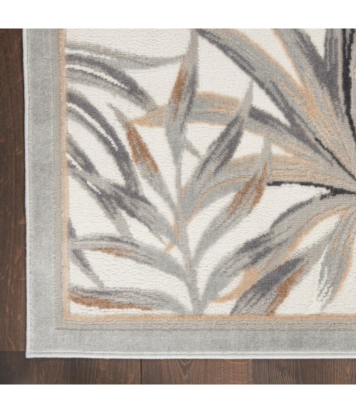 Nourison Pompeii Ivory Grey PMP02 7 ft. 10 in. X 9 ft. 10 in. Rect. Rug