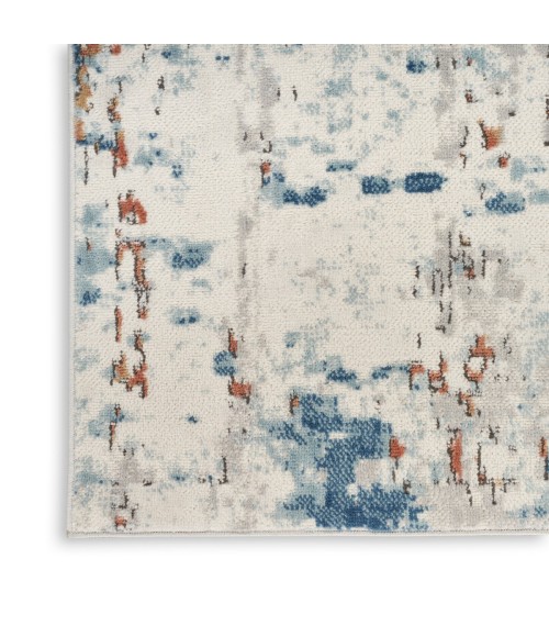Nourison Concerto Beige Blue Rust CNC01 5 ft. 3 in. X 7 ft. 3 in. Rect. Rug