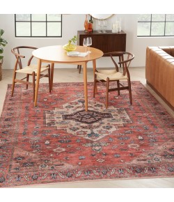 Nourison Brilliance Machine Washable Rust Multicolor WSB03 7 ft. 10 in. X 9 ft. 10 in. Rect. Rug