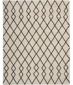 Nourison Geometric Shag Ivory/Charcoal GOS01 7 ft. 10 in. X 9 ft. 10 in. Rect. Rug