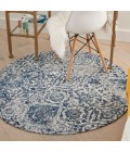 Nourison Damask Iory Navy DAS06 4 ft. x Round Rug