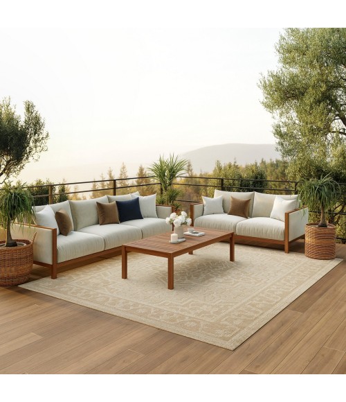 Nourison Tulum Cream TLM05 6 ft. X 9 ft. Rect. Rug
