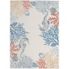 Nourison Pompeii Ivory Multicolor PMP03 5 ft. 3 in. X 7 ft. 3 in. Rect. Rug