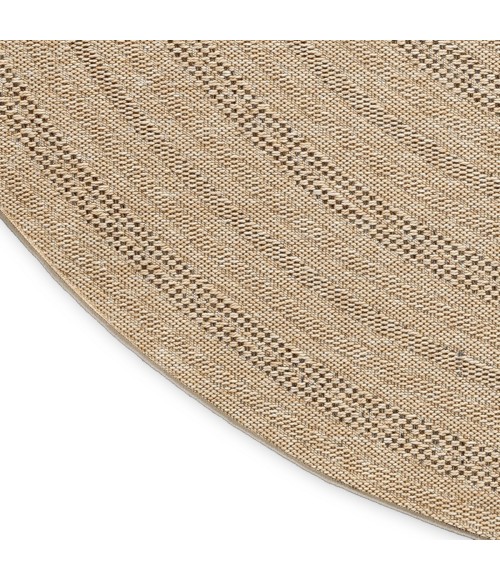 Nourison Tulum Taupe Grey TLM04 8 ft. X Round Rug