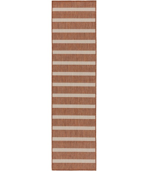 Nourison Positano Terracotta Ivory POS03 2 ft. 2 in. X 10 ft. Rect. Rug