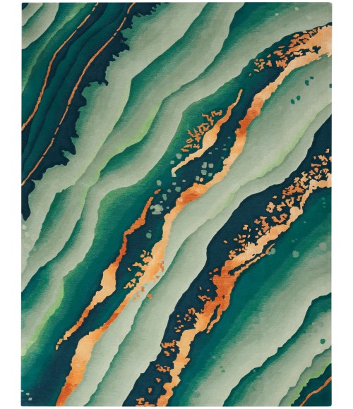 Nourison Prismatic Emerald Rug PRS30 8 ft. X 10 ft. Rect. - Rugs Town Nourison Prismatic Emerald PRS30 8 ft. X 10 ft. Rect. Rug