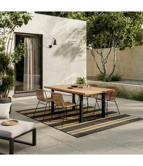 Nourison Horizon Indoor/Outdoor Charcoal HOZ05 6 ft. x 9 ft. Rect. Rug