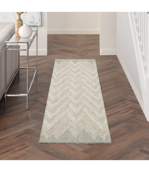 Nourison Interlock Teal ITL04 8 ft. Rect. Rug