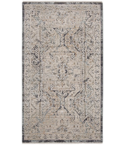 Nourison Nyle Ivory Charcoal Rug NYE01 2 ft. 6 in. X 4 ft. 6 in. Rect. - Rugs Town Nourison Nyle Ivory Charcoal NYE01 2 ft. 6 in. X 4 ft. 6 in. Rect. Rug