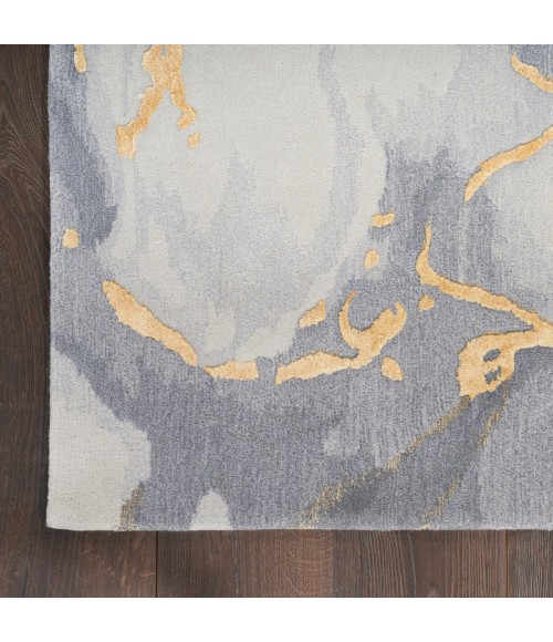 Nourison Prismatic Grey Gold PRS28 4 ft. X 6 ft. Rect. Rug