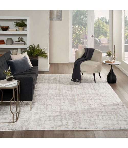 Nourison Modern Shag Ivory Grey MMD06 7 ft. 10 in. X 9 ft. 10 in. Rect. Rug