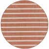 Nourison Positano Terracotta Ivory POS03 6 ft. X Round Rug