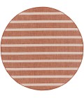 Nourison Positano Terracotta Ivory POS03 6 ft. X Round Rug