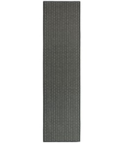 Nourison Horizon Indoor/Outdoor Black HOZ02 2 ft. X 6 ft. Rect. Rug