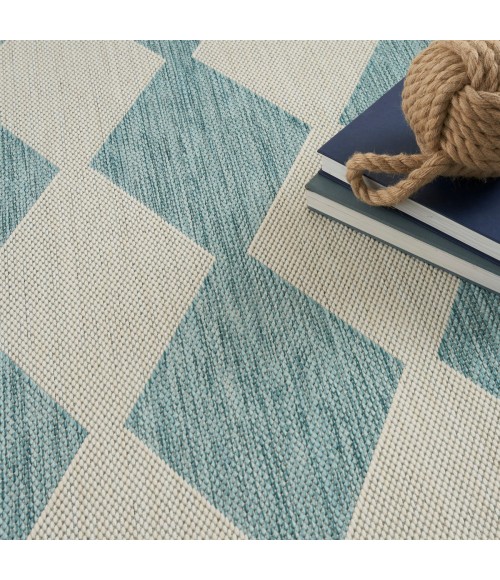 Nourison Positano Aqua POS04 10 ft. X 14 ft. Rect. Rug