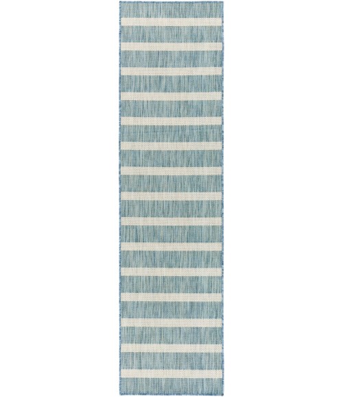 Nourison Positano Aqua Ivory POS03 2 ft. 2 in. X 10 ft. Rect. Rug