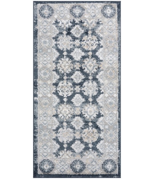 Nourison Dekor Grey Navy DEK02 2 ft. X 4 ft. Rect. Rug