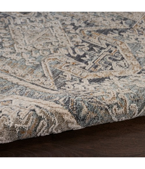 Nourison Nyle Ivory Charcoal Rug NYE01 2 ft. 3 in. X 12 ft. Rect. - Rugs Town Nourison Nyle Ivory Charcoal NYE01 2 ft. 3 in. X 12 ft. Rect. Rug