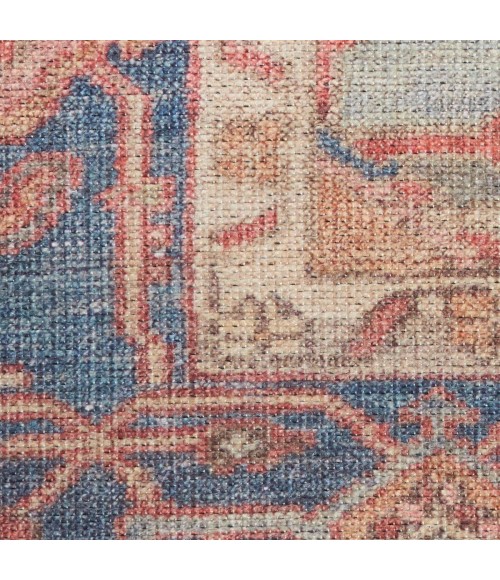 Nourison Vintage Washables Blue Coral VWS13 5 ft. 3 in. X 7 ft. 3 in. Rect. Rug