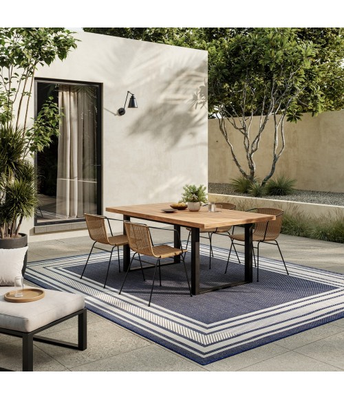 Nourison Horizon Indoor/Outdoor Navy HOZ03 9 ft. X 12 ft. Rect. Rug