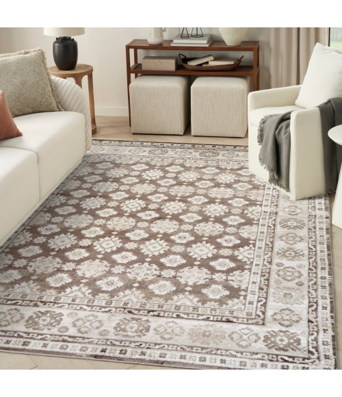 Nourison Dekor Ivory Brown DEK02 7 ft. 10 in. X 9 ft. 10 in. Rect. Rug