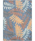 Nourison Aloha Blue Rose ALH18 5 ft. 3 in. X 7 ft. 5 in. Rect. Rug