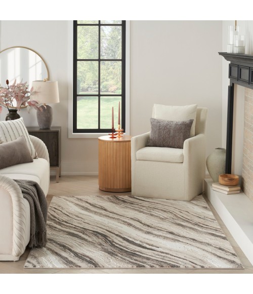 Nourison Eco-Friendly Beige Grey Rug ECO05 5 ft. 3 in. X 7 ft. 3 in. Rect. - Rugs Town Nourison Eco-Friendly Beige Grey ECO05 5 ft. 3 in. X 7 ft. 3 in. Rect. Rug