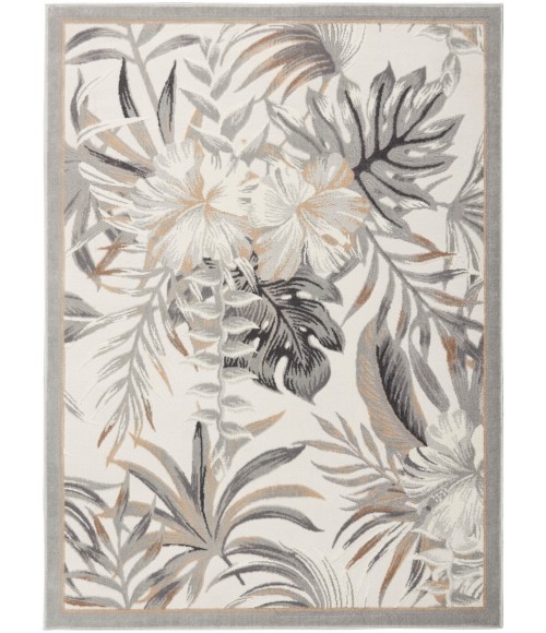 Nourison Pompeii Ivory Grey PMP02 5 ft. 3 in. X 7 ft. 3 in. Rect. Rug