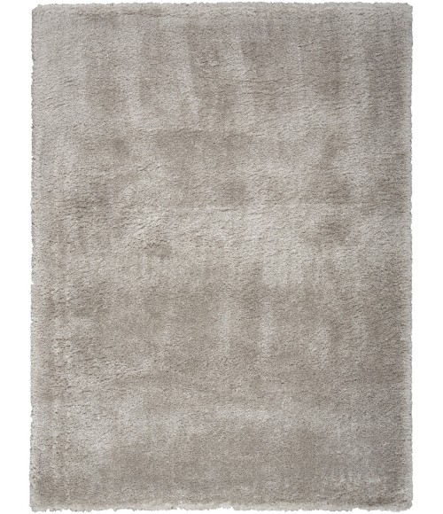 Nourison Luxurious Shag Silver LXR05 4 ft. X 6 ft. Rect. Rug