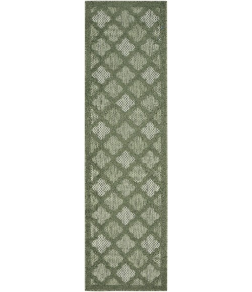 Nourison Easy Care Green NES01 2 ft. 2 in. X 10 ft. Rect. Rug