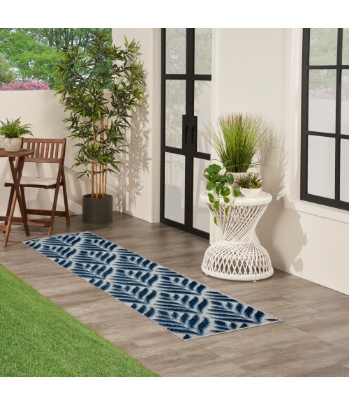 Nourison Aloha Blue ALH35 2 ft. 3 in. X 12 ft. Rect. Rug