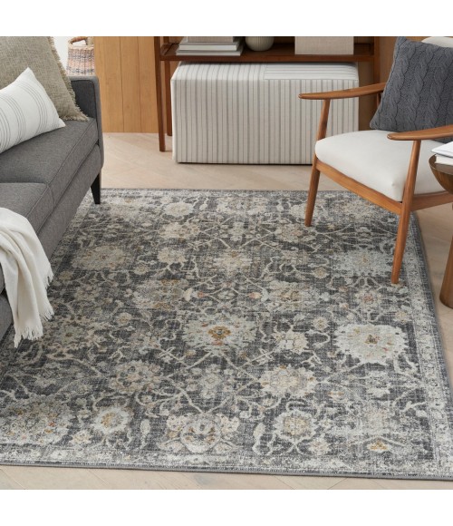 Nourison Oushak Home Charcoal OUS01 6 ft. X 9 ft. Rect. Rug