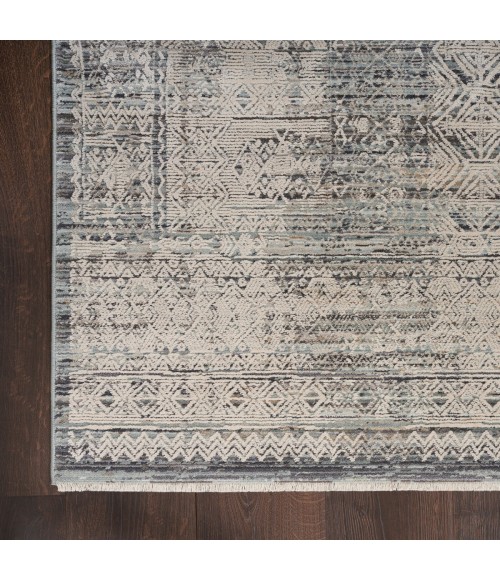 Nourison Nyle Ivory Blue NYE06 5 ft. 3 in. X 7 ft. 10 in. Rect. Rug