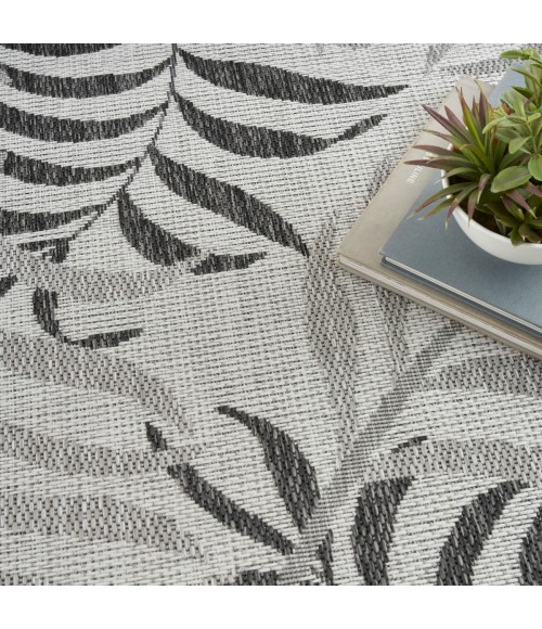 Nourison Garden Oasis Grey GOA01 10 ft. X 14 ft. Rect. Rug
