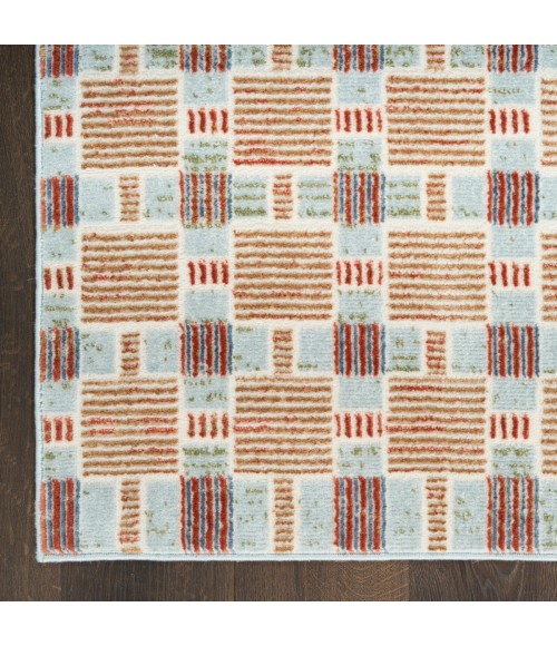 Nourison Nordic Rust Multicolor NRC14 2 ft. X 6 ft. Rect. Rug