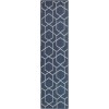 Nourison Horizon Indoor/Outdoor Navy HOZ01 2 ft. 2 in. X 8 ft. Rect. Rug