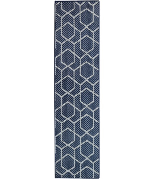 Nourison Horizon Indoor/Outdoor Navy HOZ01 2 ft. 2 in. X 8 ft. Rect. Rug