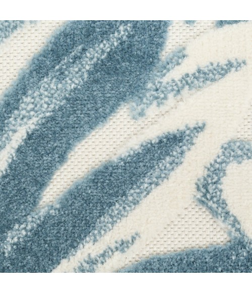 Nourison Aloha Ivory Blue ALH43 3 ft. 6 in. X 5 ft. 6 in. Rect. Rug
